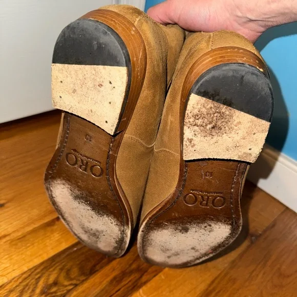 Oro Los Angeles Brown Suede Chelsea Boots - Size 10 - Picture 4 of 4